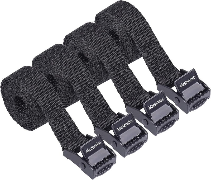 Masterwise Lashing Strap with Cam Buckles, Cinch Strap with Adjustable Buckle Tie Down Straps for Securing (5' x 0.75") - Image 1